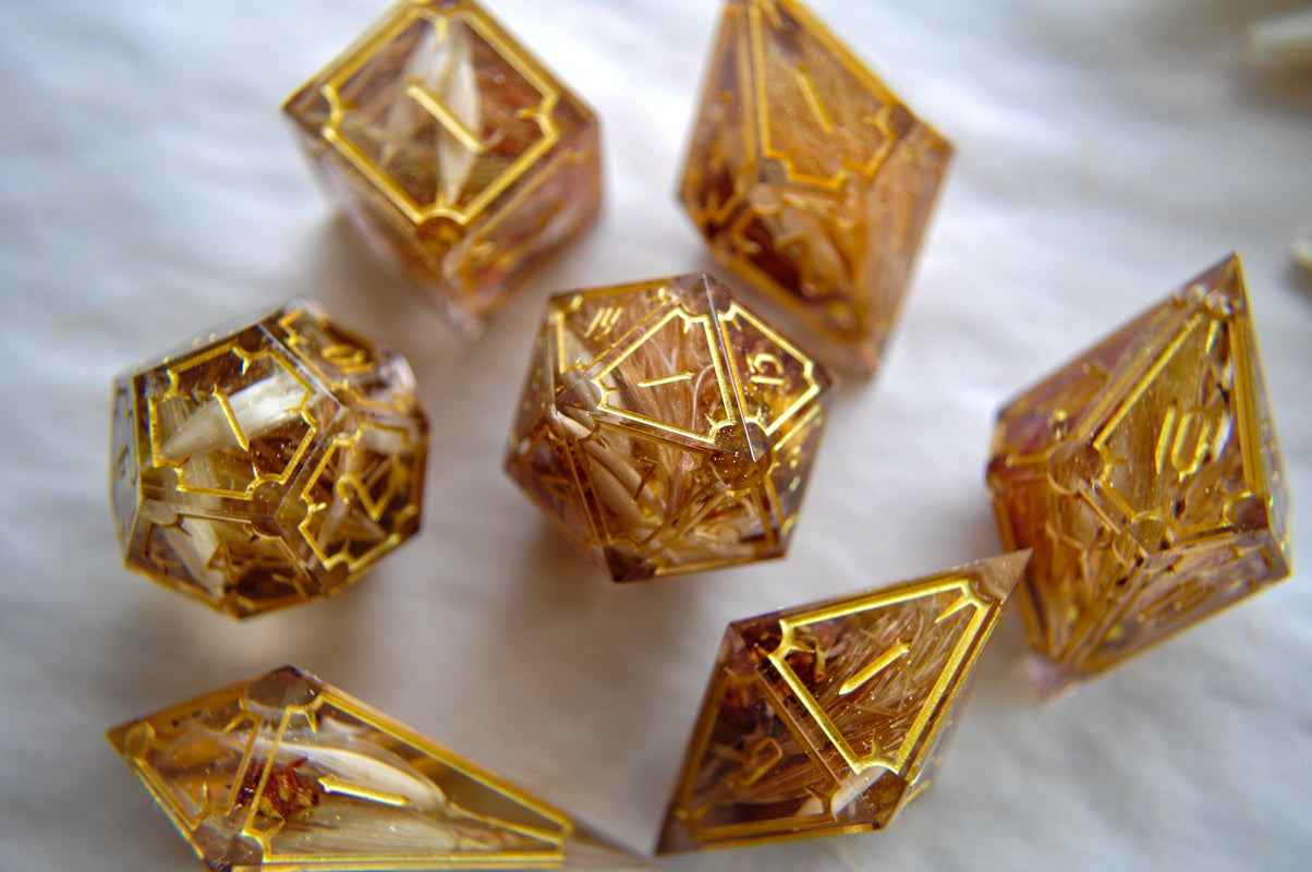 The Hag's Brood 7pc Dice Set - CHICKENS!