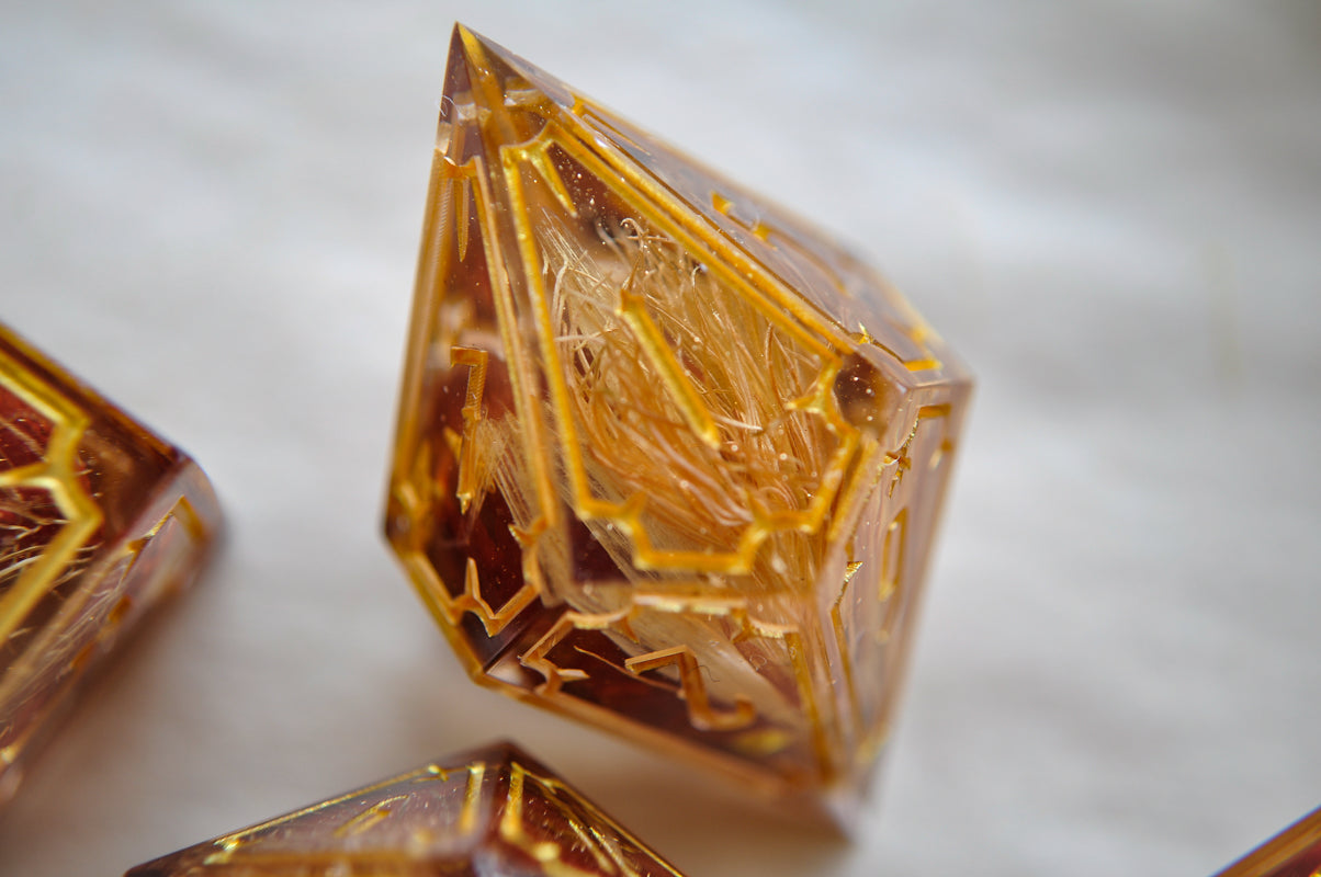The Hag's Brood 7pc Dice Set - CHICKENS!