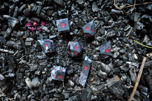 The Ore that Bleeds 7pc Matte Dice Set