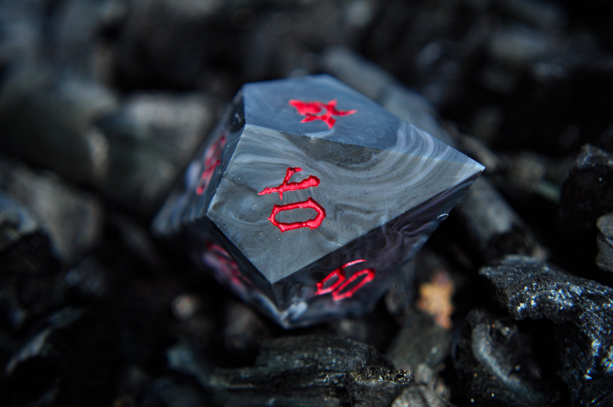 The Ore that Bleeds 7pc Matte Dice Set