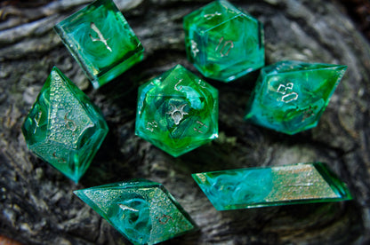 Viridian Blight-Bringer 7pc Dice Set