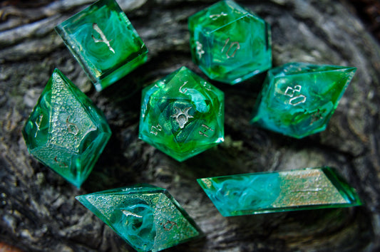Viridian Blight-Bringer 7pc Dice Set