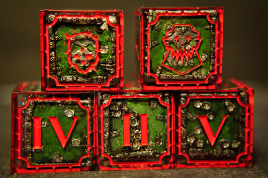 Da Green Wunz Ork D6 Set - 5pc